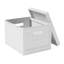 Ensemble de 2 boîtes de rangement pliables et empilables avec couvercles pour l'organisation à la maison ou au bureau
