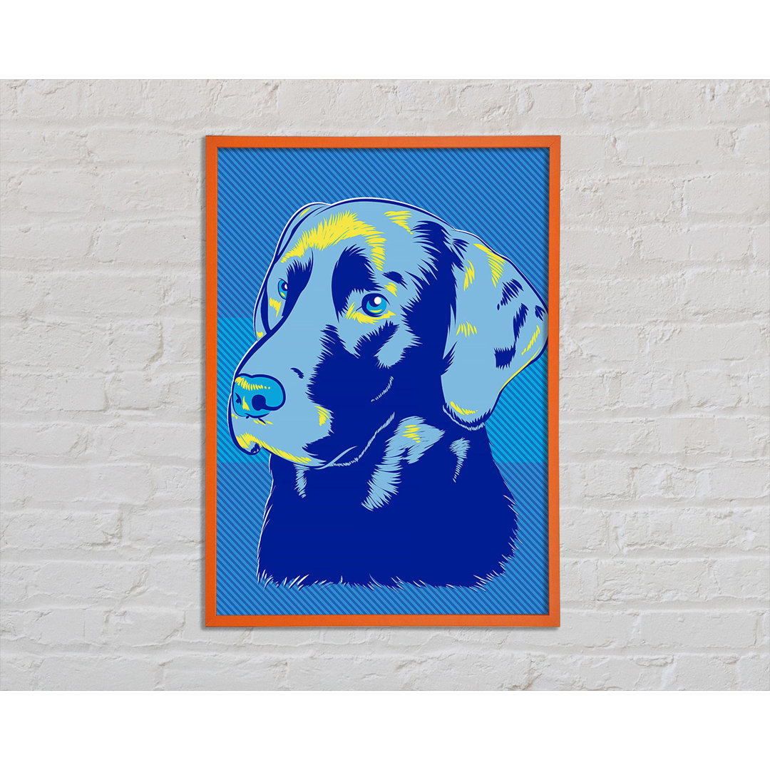 Pop Art Labrador Hund - Einzelner Bilderrahmen Kunstdrucke