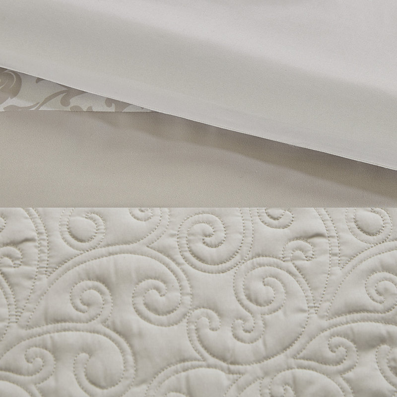 Ensemble d'édredon brodé 8 pièces Neutral King, Édredon très grand + 7 pièces supplémentaires