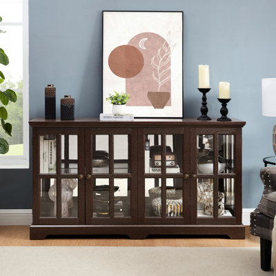 Captivating Antique Display Cabinet In Cherry With Adjustable Shelves And Led Strip Classic Programmable Lights Via