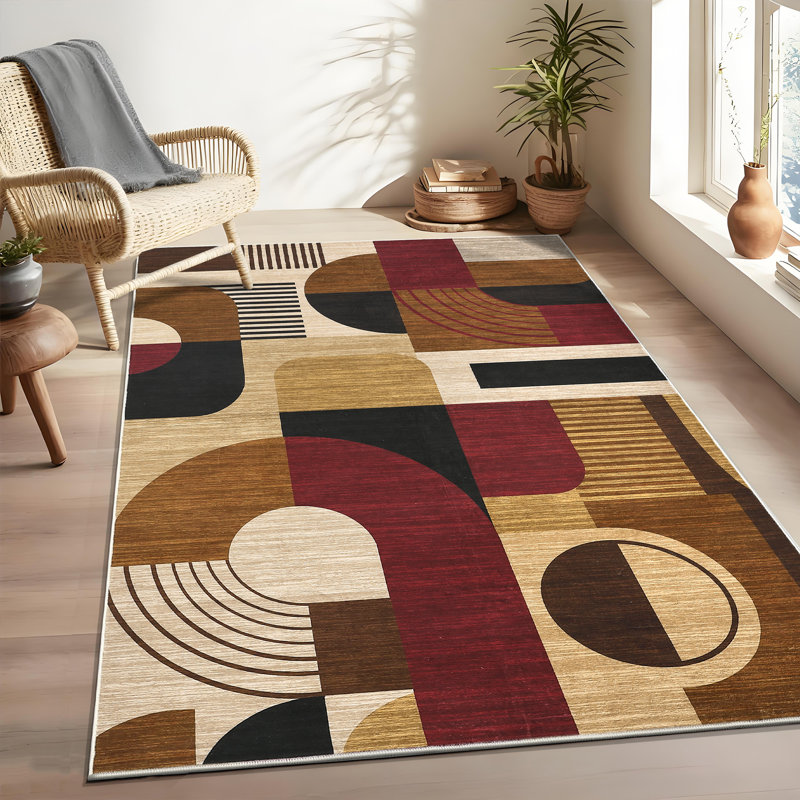 Tapis lavable à la machine Boho, Rectangulaire 3 pi x 5 pi