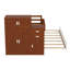 Lit plateforme simple en bois avec bibliothèque pour échantillon et garde-robe mobile, lit multifonctionnel avec lit gigogne intégré-1623312847