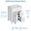 Meuble-lavabo de 24 po avec lavabo encastré en céramique, 1 porte à fermeture douce, tiroirs et poignées élégantes en aluminium avec portes, tablettes doubles sur une surface facile à nettoyer