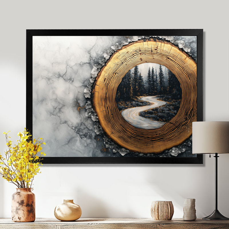 Gioacchina - Landscapes Canvas Art Print, Reproduction encadrée d'une seule photo, H 30 po x l 40 po, Noir