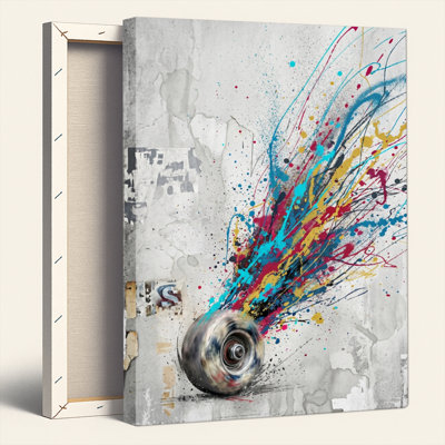 Ensemble de 1 toile murale colorée Splash