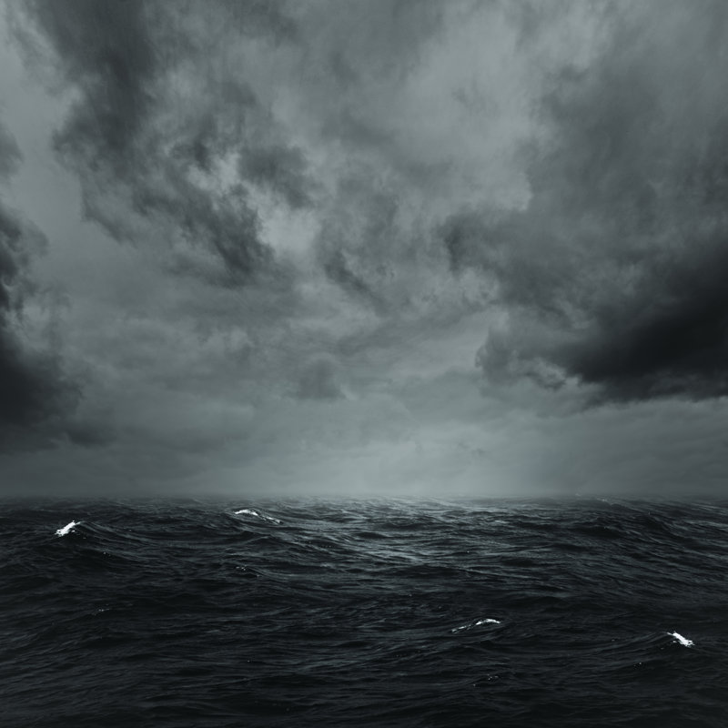 Stormy Ocean - Photographie sur toile tendue, H 12 po x l 12 po x P 1 po