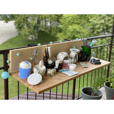 Heartwell Rectangular Metal Outdoor Balcony Table , 110cm cm W 40cm cm D