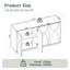 Élégante armoire en bois à 4 portes avec tablettes réglables pour un rangement polyvalent-1014757835