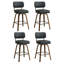 Tabouret de comptoir pivotant rembourré avec structure en bois-114223067-114223066