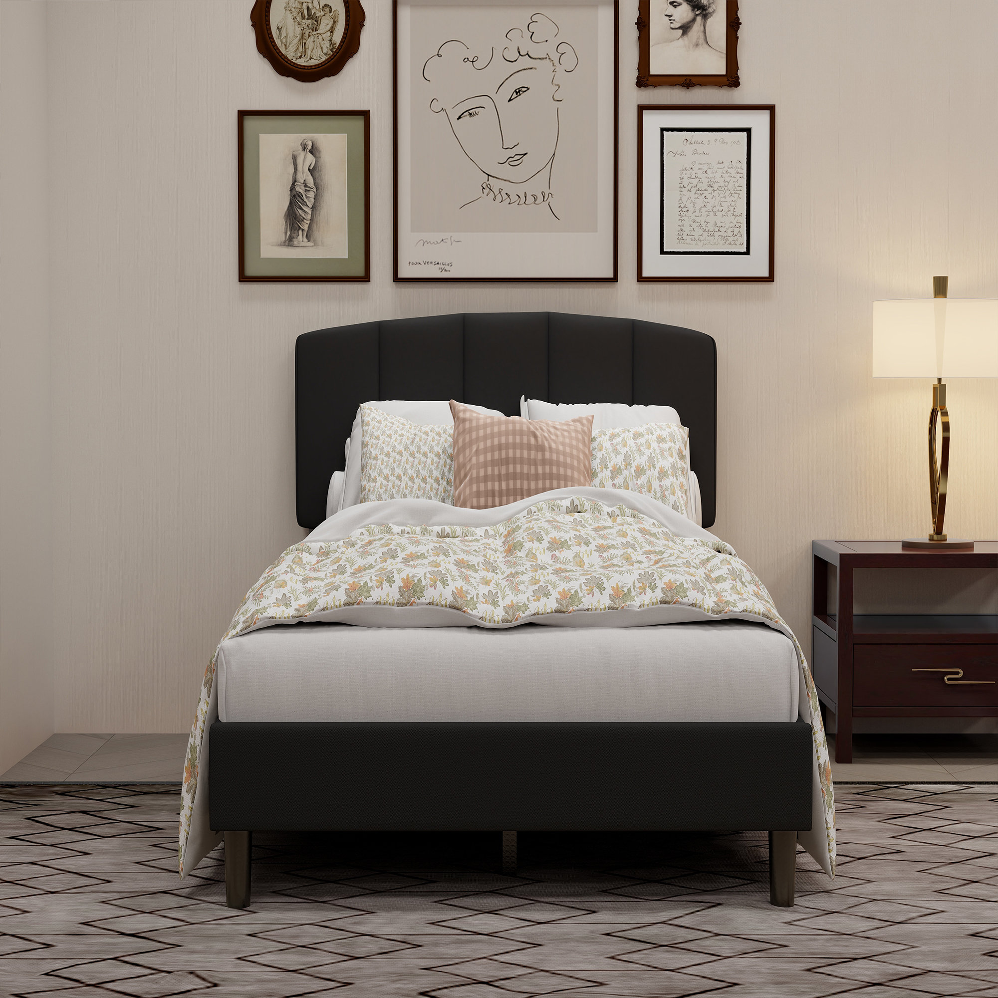 Ebern Designs Upholstered Platform Bed Wayfair