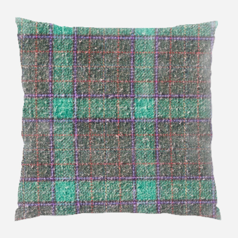 Fabric Geometric Microsuede Reversible Throw Pillow