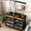 L'armoire à 6 tiroirs Black Living Room Buffet offre beaucoup d'espace pour les livres
