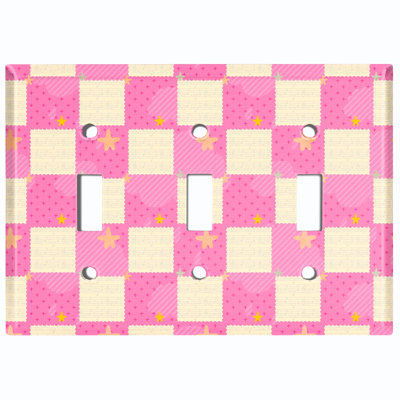 Commode à jouets rose 3 pièces