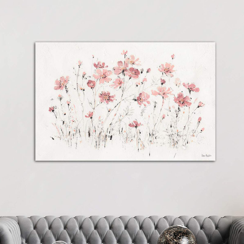 Wildflowers Pink I by Lisa Audit - Wrapped Canvas Print, 101.6 cm H x 66.04 cm W x 3.175 cm D