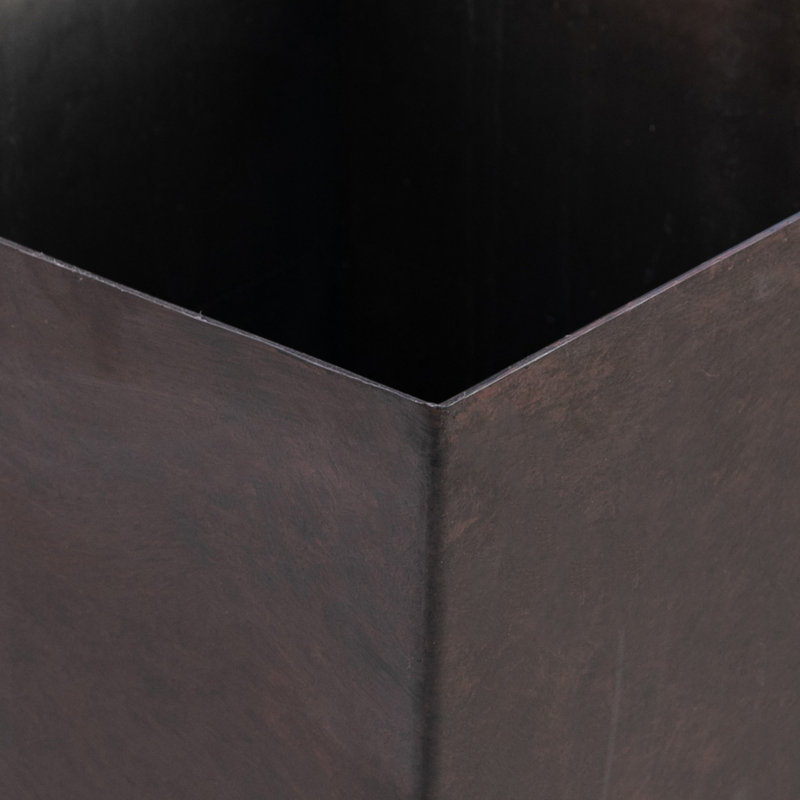 Outsunny Set Of 3 Tall Planters With Drainage Hole, Brown