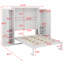 Lit escamotable avec deux garde-robes et tablette de rangement-1076453501