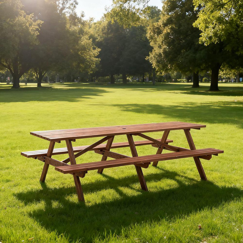 12-Person Picnic Table Set with Benches
