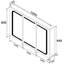 105mm W 65mm H Surface Frameless Medicine Cabinet Mirror Fixed