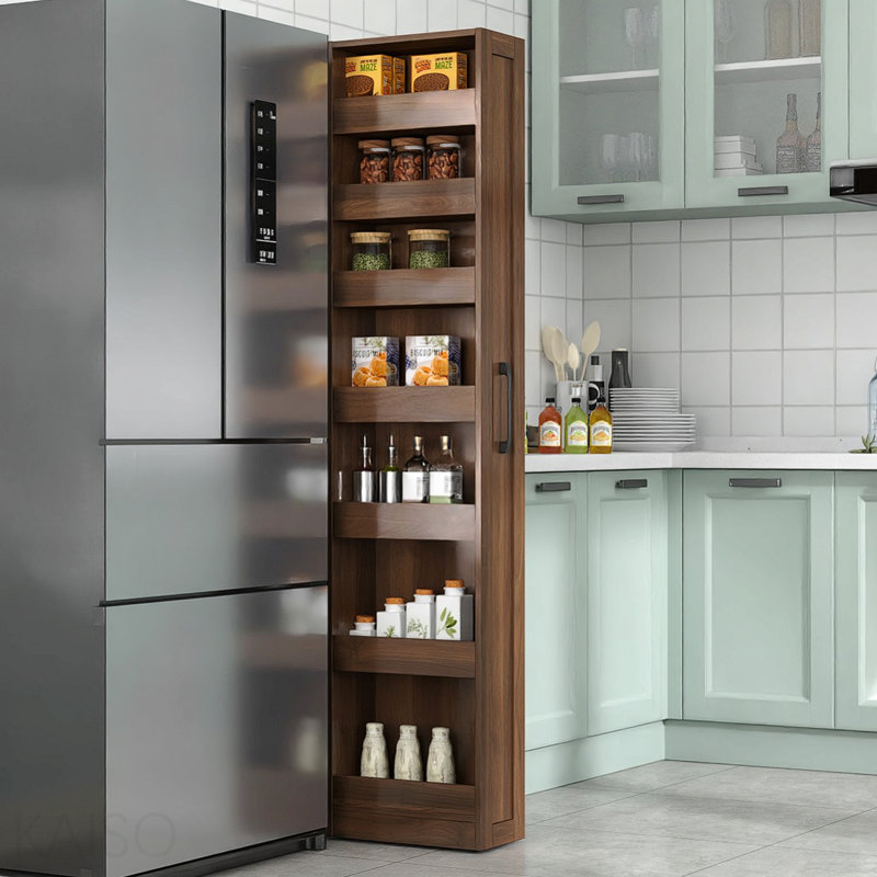 7 Tier Multi-Functional Pull-Out Multi-Tier Storage Single-Sided Open Shelf For Kitchen, Living Room & Narrow Spaces