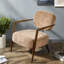 Chaises d'appoint modernes, structure en métal brun clair, salon spacieux pour la maison