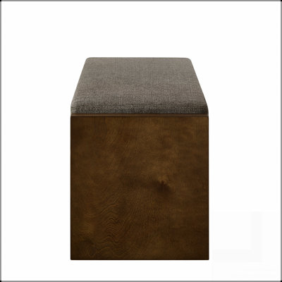 Banc d'appoint de 47 po avec étagère à chaussures inférieure, banc de siège rembourré pour le salon, banc de bout de lit compact moderne avec rangement pour sièges de chambre à coucher, coussin amovible