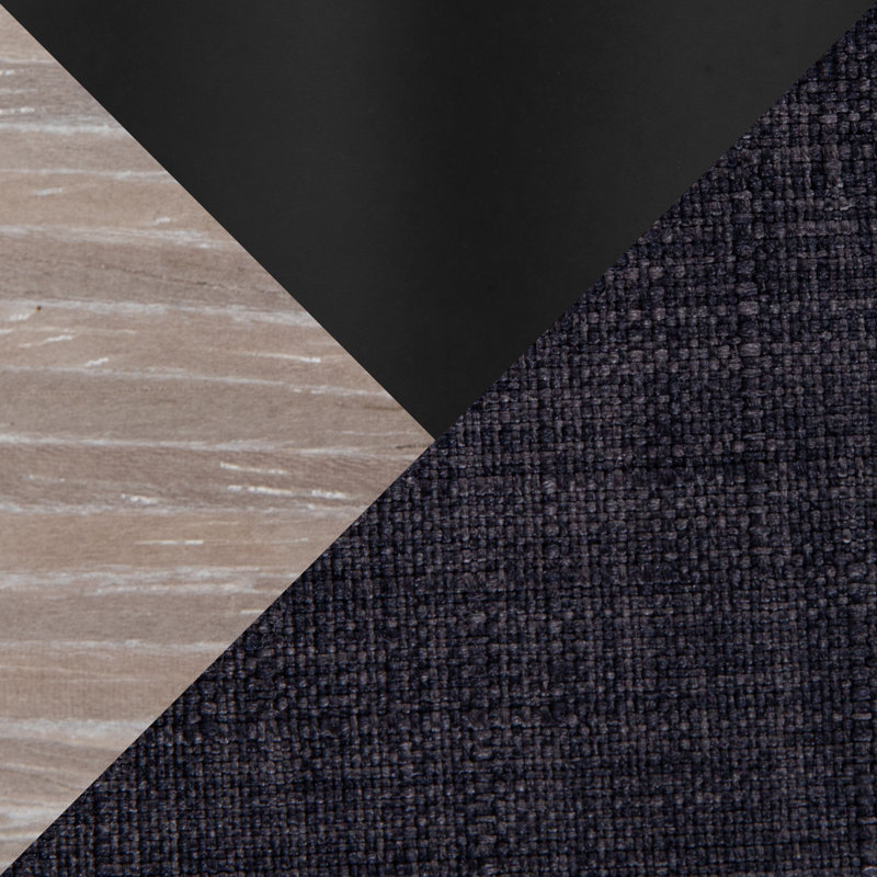 Ensemble de 2 tabourets de comptoir à hauteur fixe Fabrico, Gris clair / noir, Gris anthracite