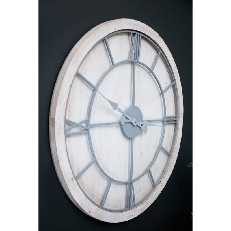 Anetia White Large Wall Clock, Oversized