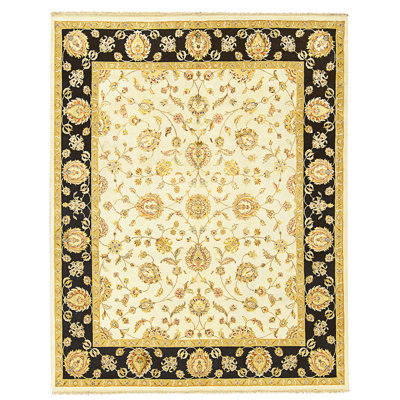 Handmade Silk and Wool Area Rug