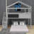 Twin Over Full House Bunk Bed With Blackboard And Storage Staircase-119285465