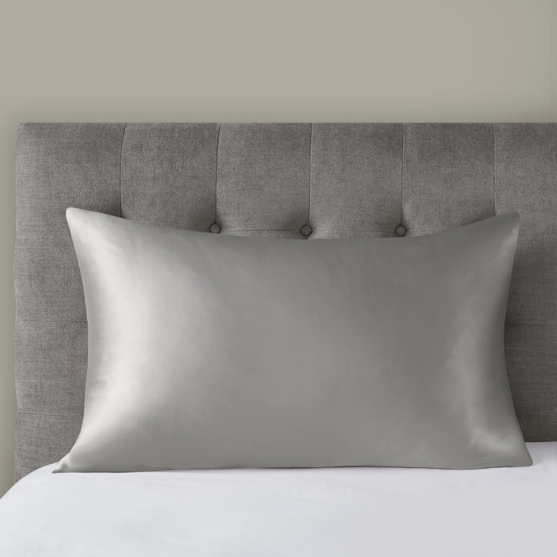 Taie d'oreiller 100% soie de couleur mûre Silk, Gris, Grand