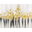 Abstract Gold Flowers Print On Canvas