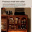 Buffet en bois massif brun et verre