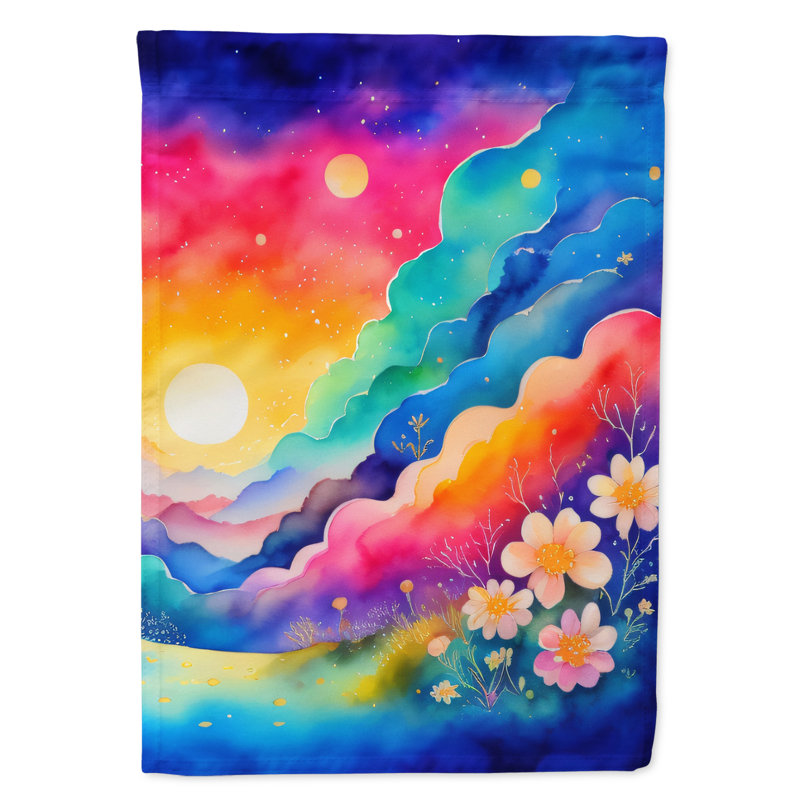 Drapeau de jardin double en polyester H 15,5 po x l 11,25 po