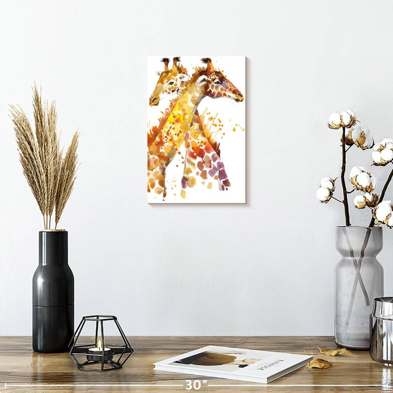 Brampt Two Hugging Giraffes, 12" H x 8" W