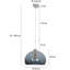 Soule 1 - Light Grey Dome Pendant