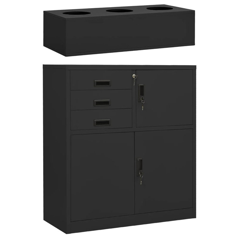 3 -Door 3 -Drawer, Anthracite