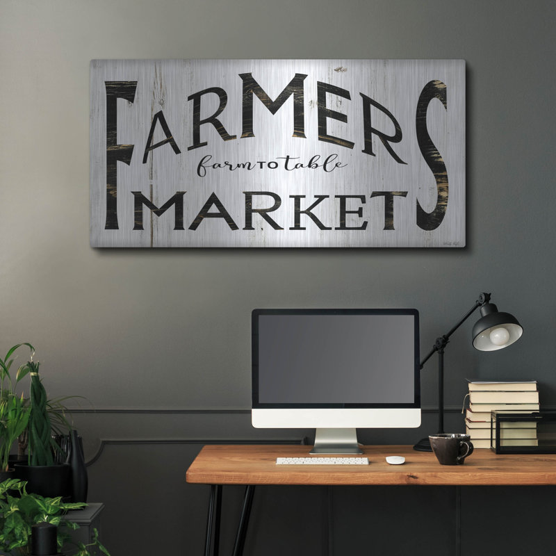 "Luxe Metal Art" Farmers Market I "par Cindy Jacobs" par Cindy Jacobs, H 24 po x l 48 po