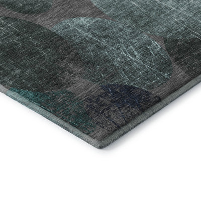 Premium Machine Washable Cerrito AMF556 Teal Rug
