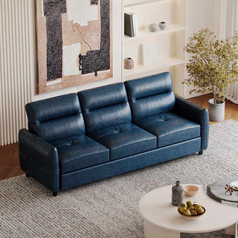 85.4'' Faux Leather Sofa