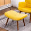 Chaise en velours jaune au look élégant en tissu