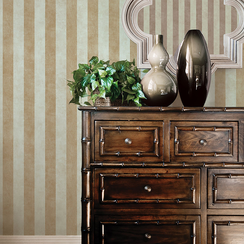 Dristy 10m x 52.8cm Matte Wallpaper Roll, Duck Egg/Gold