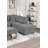 Sectional sofa with chaise longue and footstool