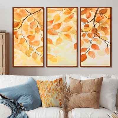Feuilles d'automne au Canada IV - Ensemble d'art mural feuilles
