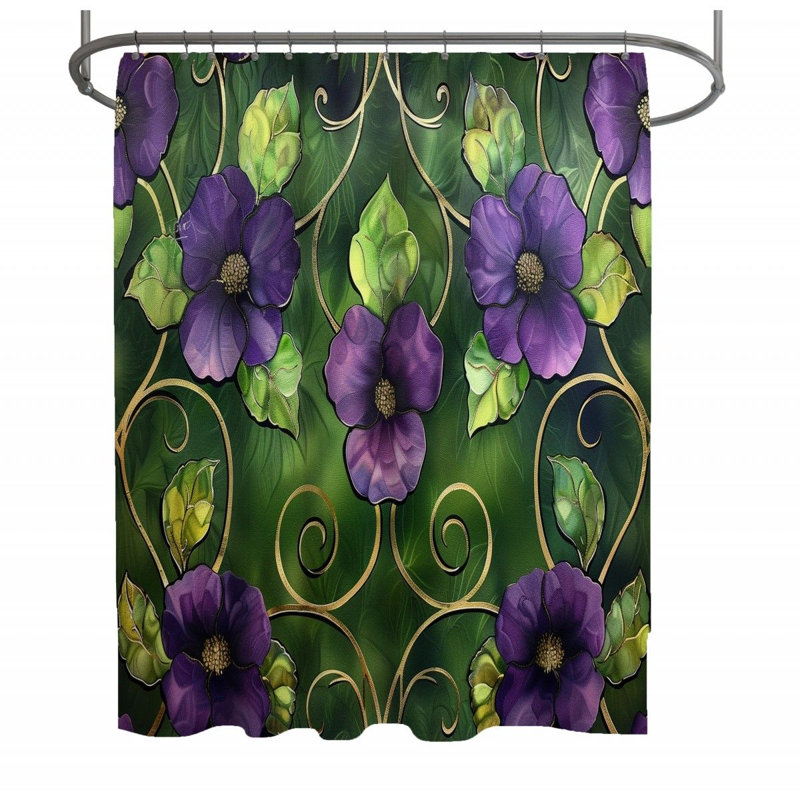 Camic Floral Shower Curtain, 83" H x 70" W