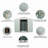 8ft x 4ft Outdoor Metal Storage Shed With window and metal foundation White-117711703
