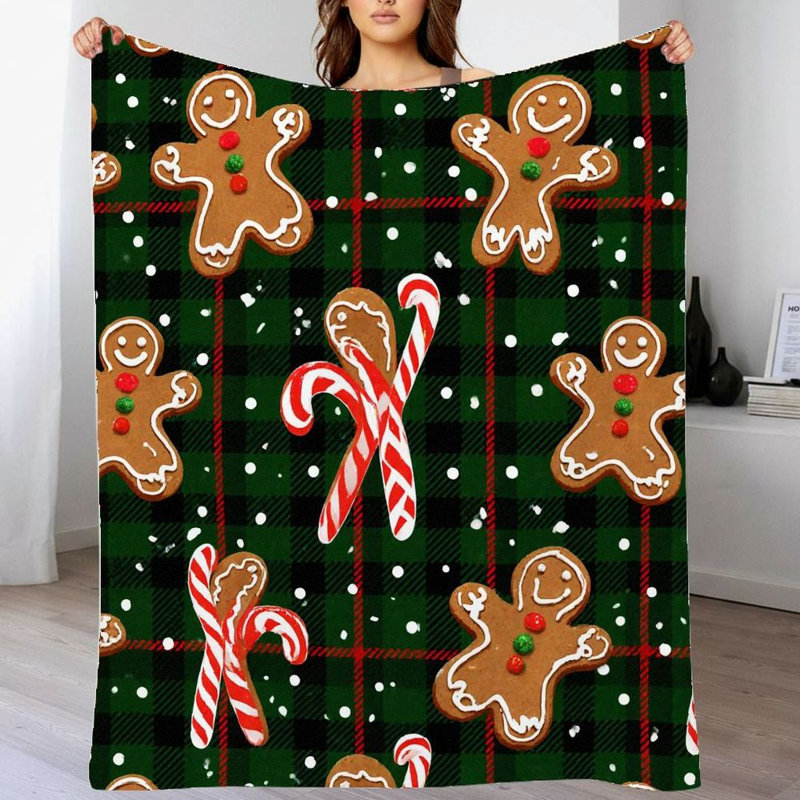 Couverture de fourrure de père Noël rouge 1pc, L 40 po x l 30 po, Brun / blanc / vert / rouge Aliments et boissons