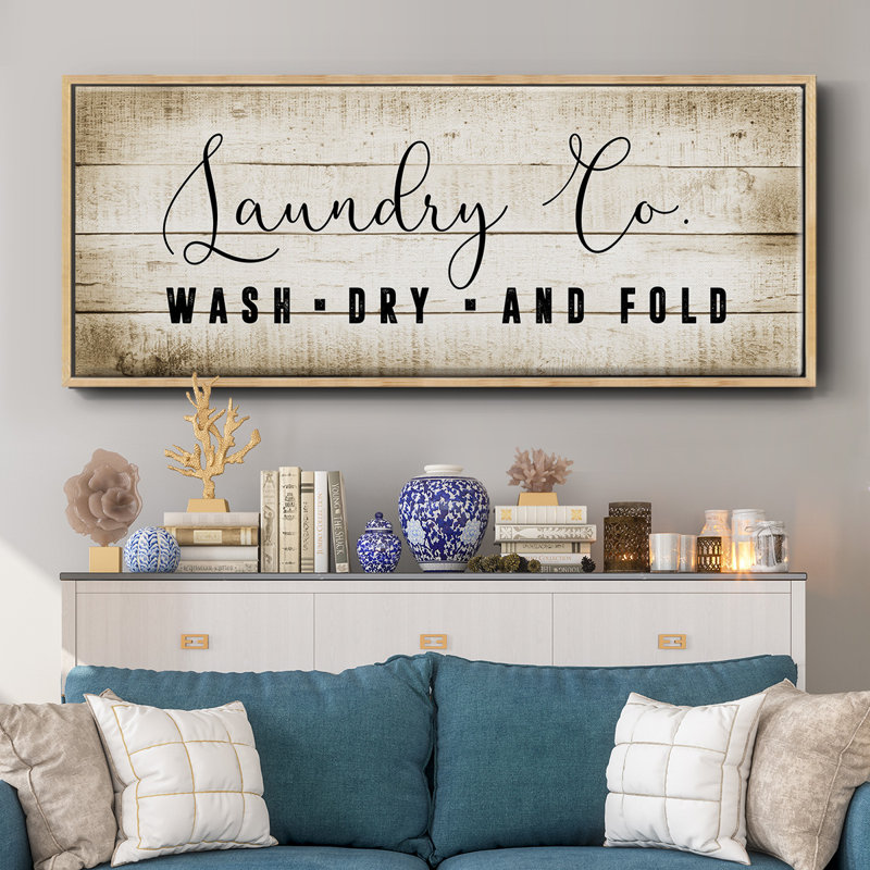 Laundry Co.- Framed Canvas