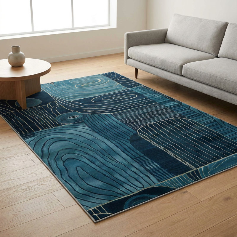 Tapis multicolore à motif abstrait Nocturne