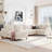 U-Shape Sectional Sofa With Ottoman