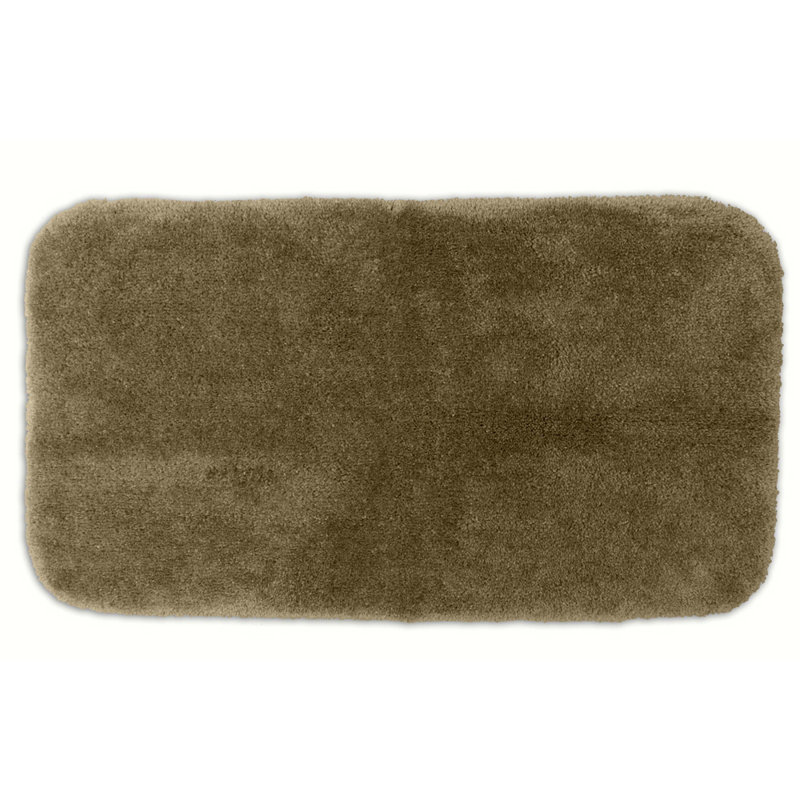 Tapis pour salle de bain en nylon avec envers antidérapant Billy-Dean, Tapis de couloir 1 pi 10 po x 5 pi, Taupe